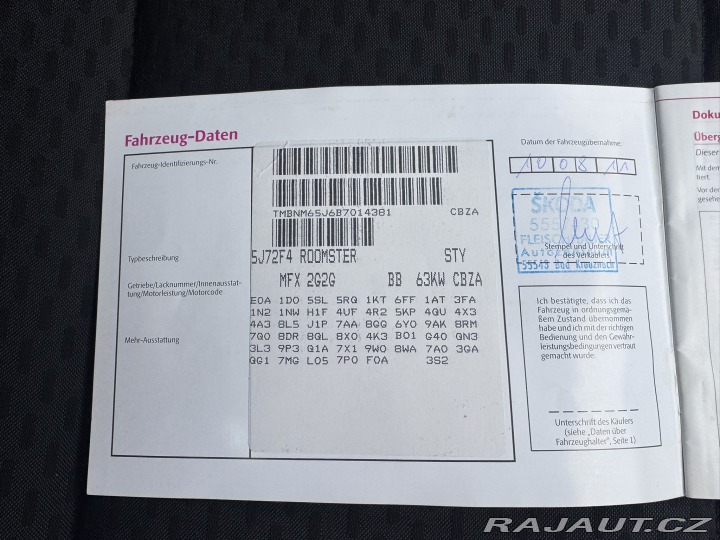 Škoda Roomster 1,2 TSI 63 KW STK SK 2011