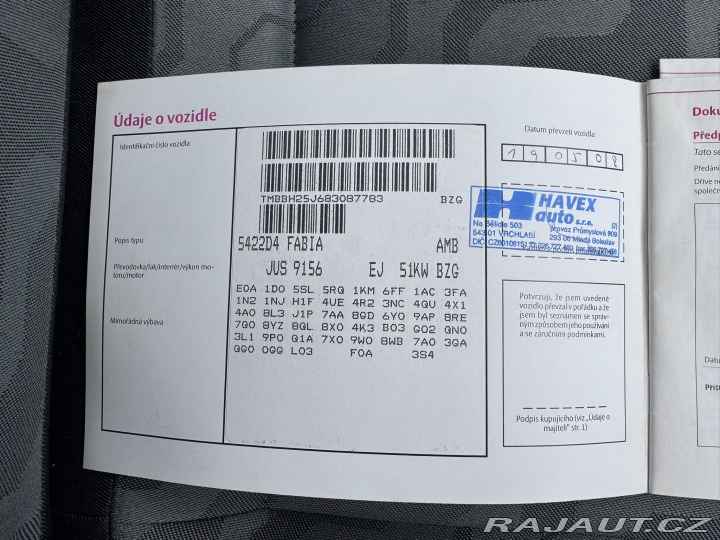 Škoda Fabia 1,2 HTP 51 KW STK 2008