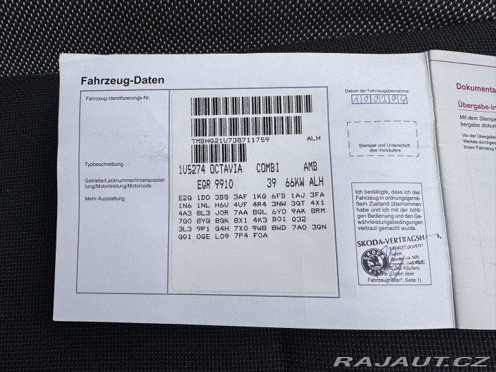 Škoda Octavia 1,9 TDI 66 KW ROZVODY 2004