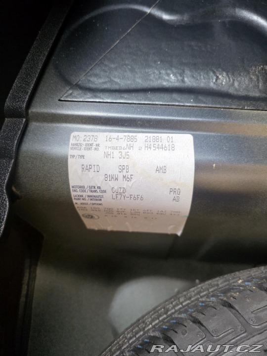 Škoda Rapid 1.2 TSI 81 KW řemen-2017 2017