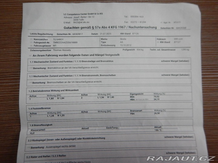 Škoda Citigo 1.0 MPI, SERVO 2012