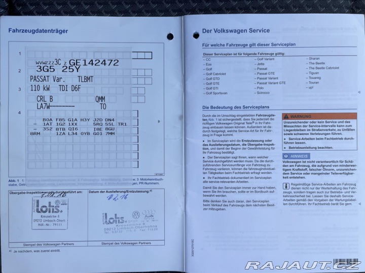 Volkswagen Passat 2,0 TDi DSG REZERVACE 2016