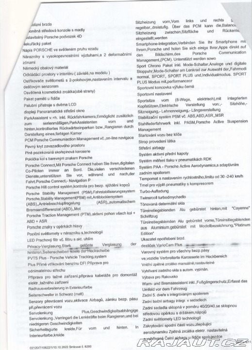 Porsche Cayenne 3.0V6 PLATINUM EDITION AP 2022