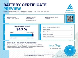 Volkswagen Golf e- 100kW /136 PS _SOH 94 2017