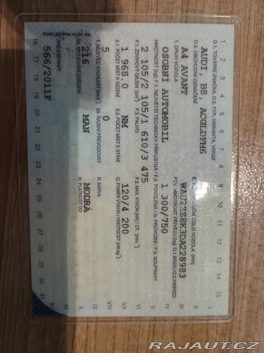 Audi A4 Avant TDi 120kw manuál r. 2013