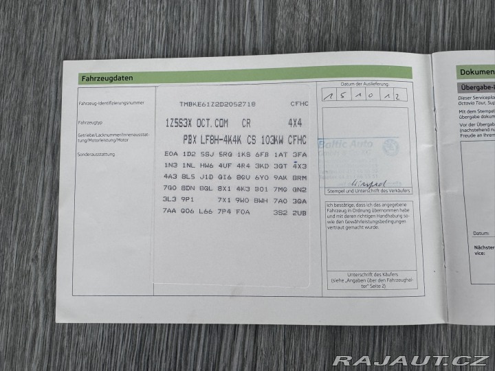 Škoda Octavia 4X4 AUTOMAT 2,0 TDI 103KW 2012