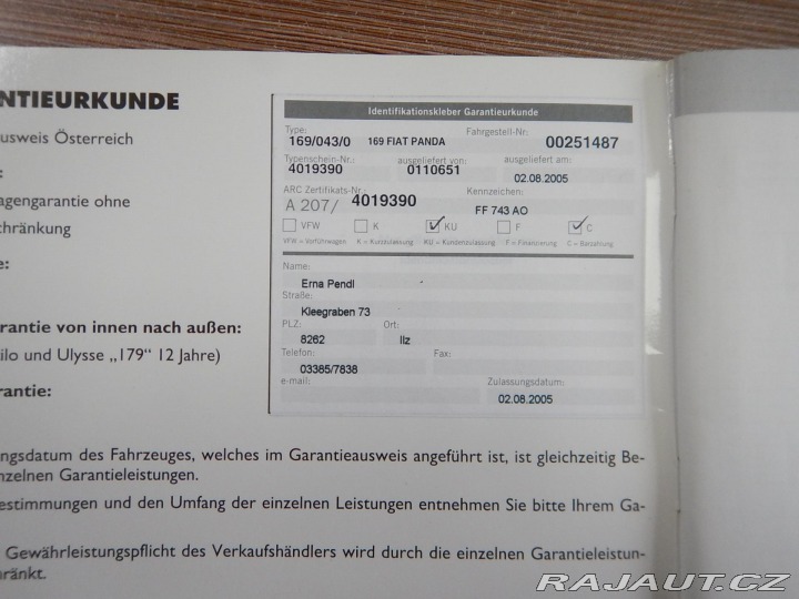 Fiat Panda 1.2i, KLIMA, CITY SERVO 2005