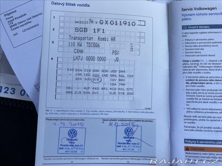 Volkswagen Transporter 2,0 TDi 110kw 8míst DPH C 2015