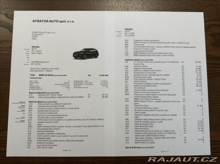 BMW X3 3,0 M40d 326PS xDrive A/ 2020