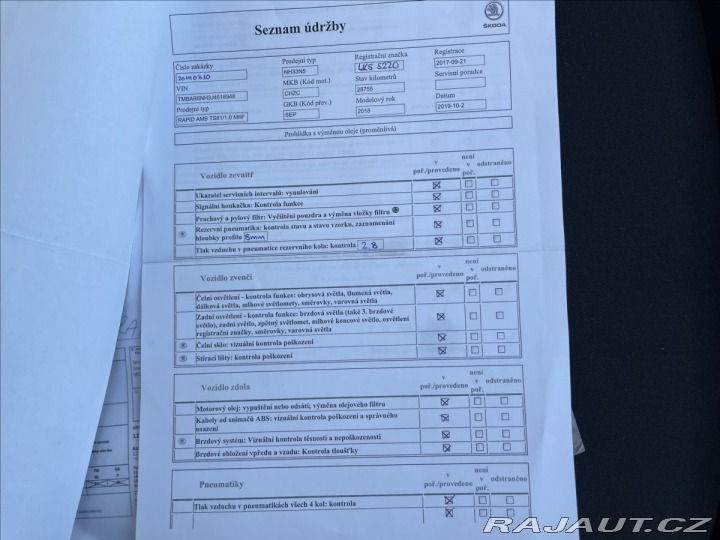 Škoda Rapid 1,0 TSi 81kw Ambition Taž 2017