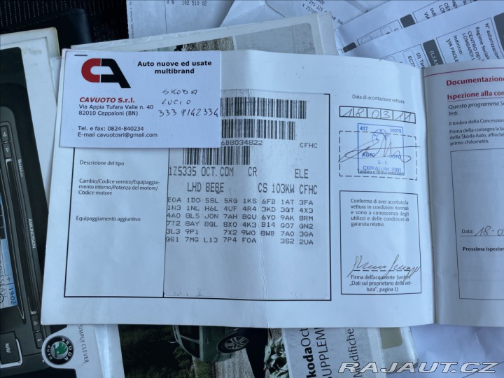 Škoda Octavia 2,0 TDi 103kw GPS CFH chy 2011