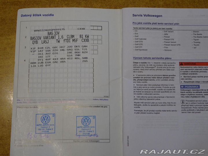 Volkswagen Golf 1.6TDI 81kW VARIANT ČR SE 2016