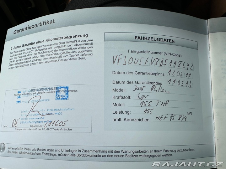 Peugeot 3008 1.6Thp 115kw 2011