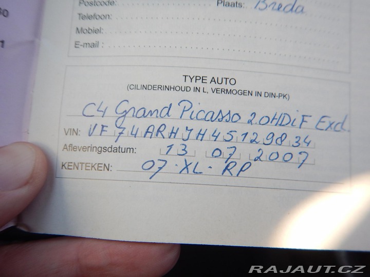 Citroën C4 Picasso 2.0 HDI 16V EXCLUSIVE, 7 2007