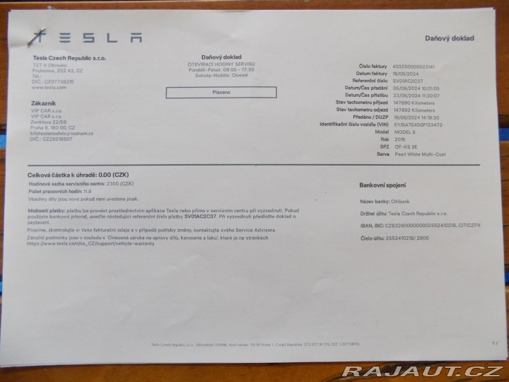 Tesla Model S P90D-780PS Nabíjení zdarm 2016