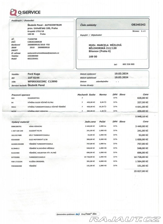 Ford Kuga 2.0TDCi, 120KW, 4x4, TEMP 2012