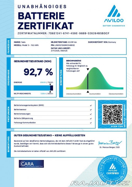 Tesla Model 3 Long R.D. Motor 366kW PRO 2021