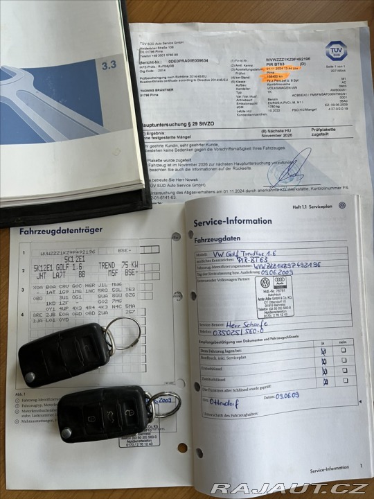 Volkswagen Golf 1,6 MPi 75kW VI. 5dv. 2009