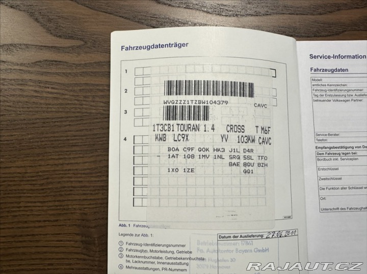 Volkswagen Touran 1,4 TSI 140PS  Cross 2011