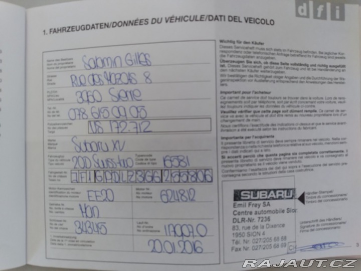 Subaru XV 2.0 D AWD MANUÁL 2016