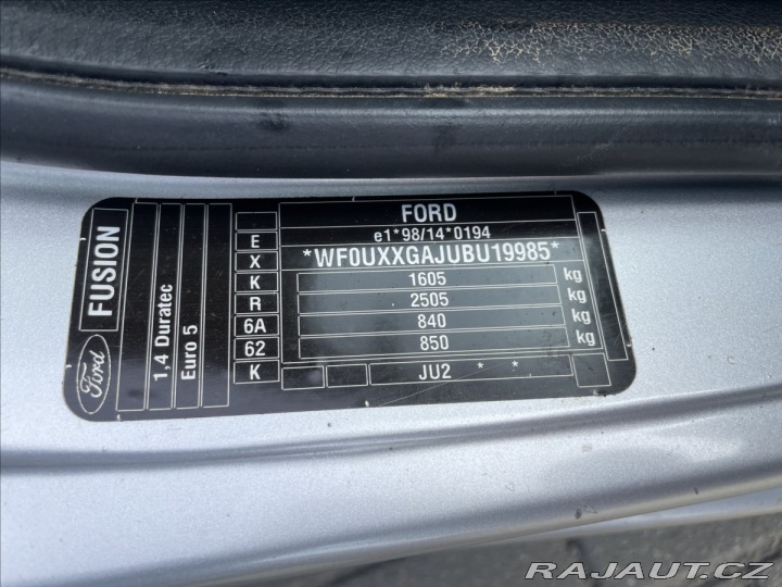 Ford Fusion 1,4 i 59kw Klima Výhřev, 2012