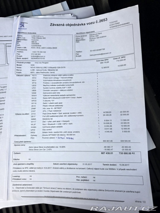 Peugeot 3008 3008 GT Line ALLURE-1.6 B 2017