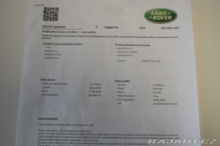 Land Rover Defender 110 D300 *REZERVACE* 2023