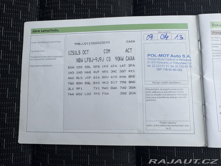 Škoda Octavia 1,4 TSI 90 KW SK STK 2013