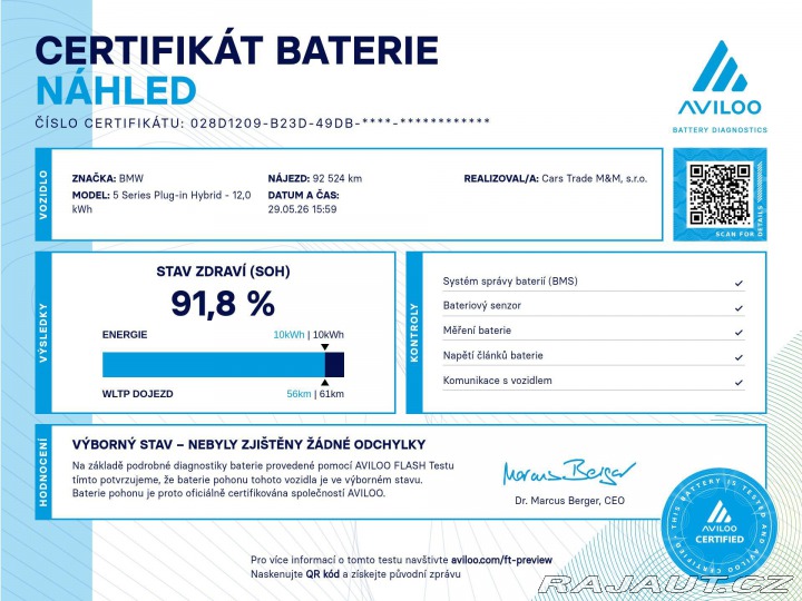 BMW 5 530e PHEV M-SPORT REZERVA 2021