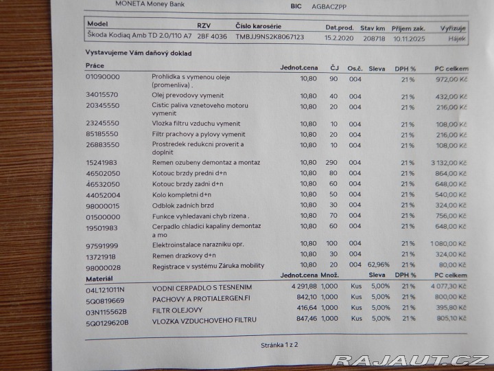 Škoda Kodiaq SPORTLINE 2.0 TDI, ČR, 1. 2020