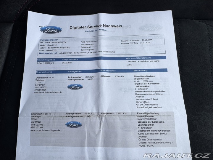 Ford Kuga 1,5i 110 KW ST LINE KOLA 2018