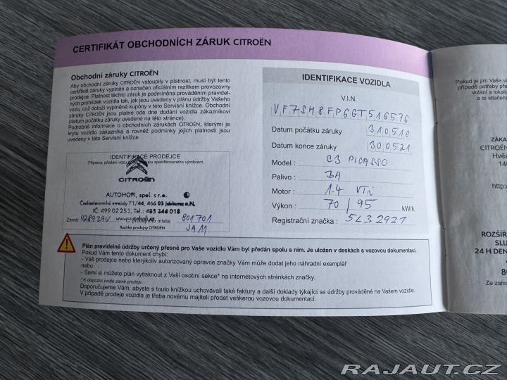 Citroën C3 Picasso 1,4 70 KW KOLA STK 1.MAJ 2016