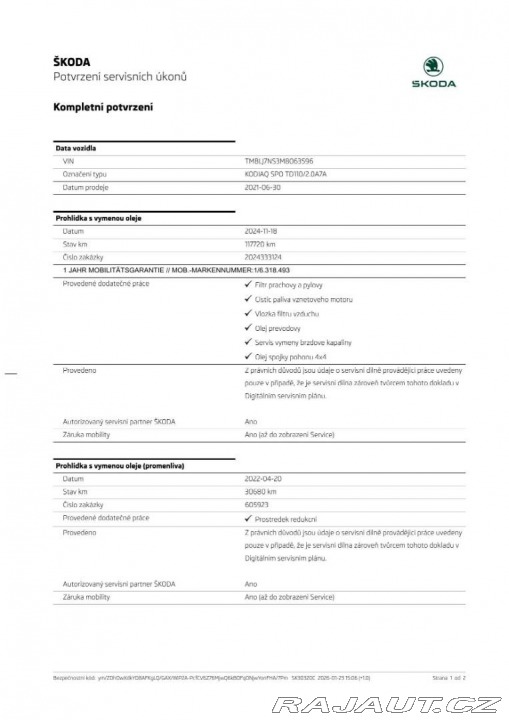 Škoda Kodiaq Sportline 2.0 TDI DSG 4x 2021