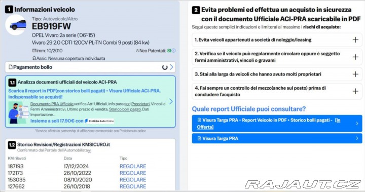 Opel Vivaro 2,0 CDTI L2H1 bez koroze 2010