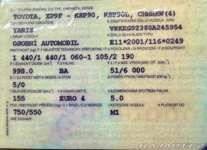 Toyota Yaris 1,0 2009