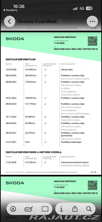Škoda Octavia 1,0   Tsi 81 Kw, rok 2021 2021