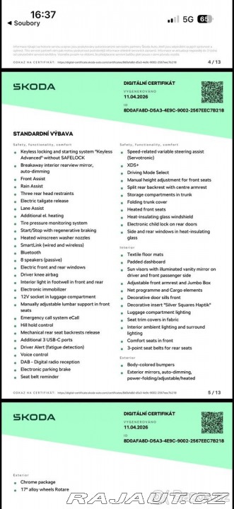 Škoda Octavia 1,0   Tsi 81 Kw, rok 2021 2021