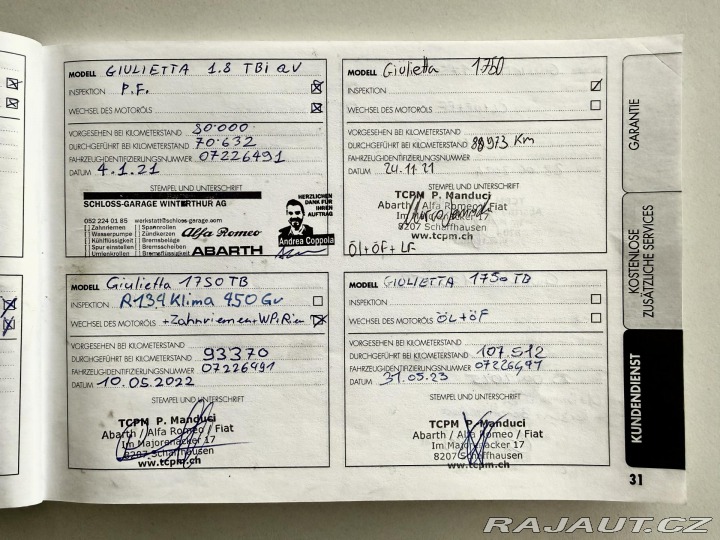 Alfa Romeo Giulietta 1.75 TBi Q.V. REZERVACE 2013