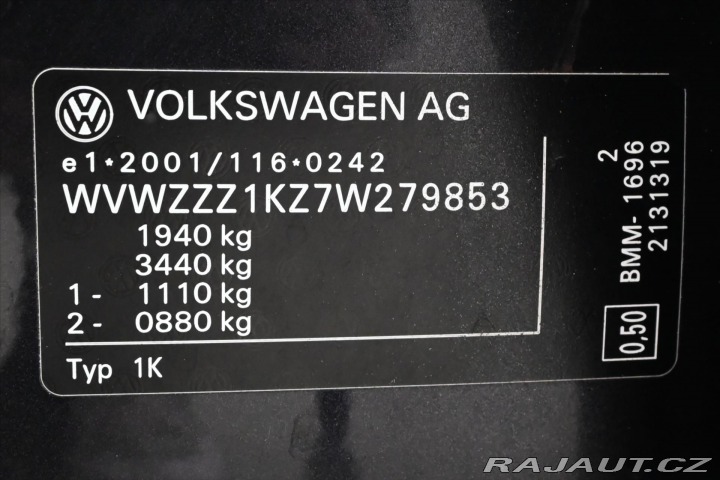 Volkswagen Golf 2,0 TDI 103 kW DSG Trend 2007