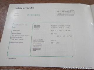 Škoda Felicia 1.3 MPI, ČR, EKO ZAPLACEN 2001