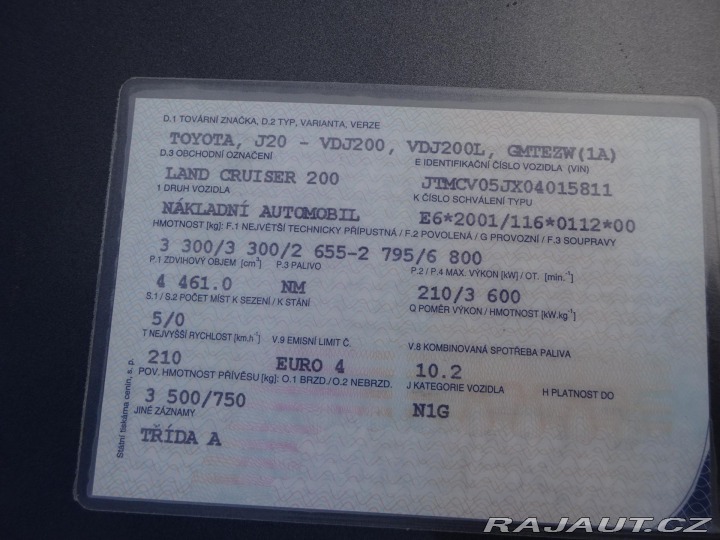 Toyota Land Cruiser V8 210kW ČR DPH 2008