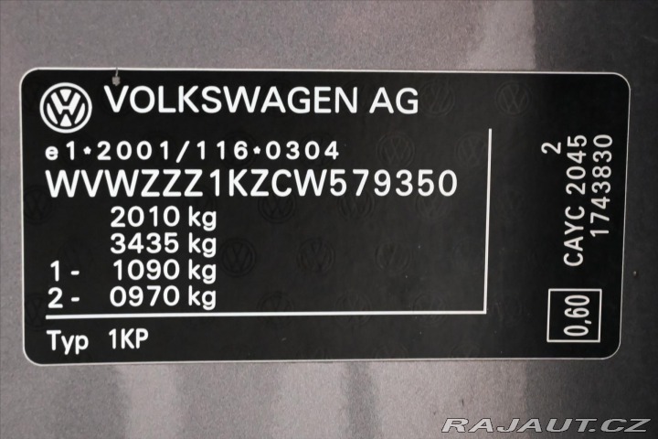 Volkswagen Golf Plus 1,6 TDI 77kW KLIMA Tažné 2012