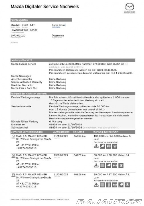 Mazda 3 G122 COMFORT+ AT 2XALU 2020