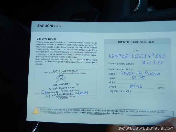 Citroën C4 Picasso 1.6i, 88 kW, DIGIKLIMA 2013