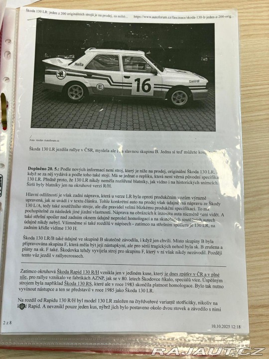 Škoda 130 LR 2x Weber 45 1988