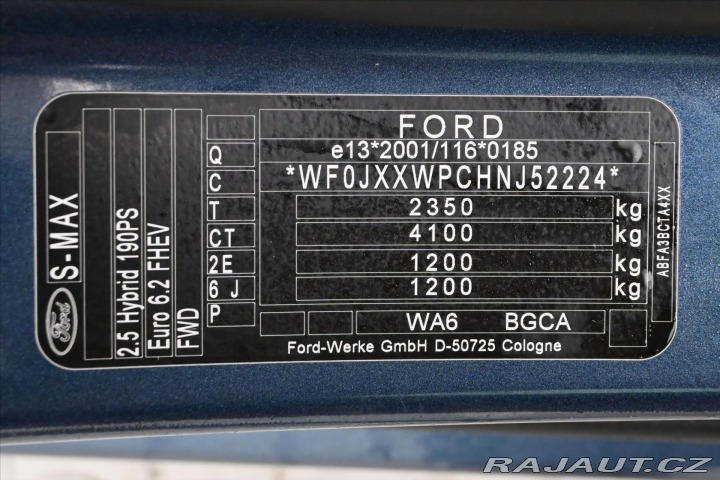 Ford S-MAX 2,5 Hybrid 140 kW AT Záru 2022