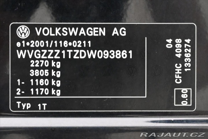 Volkswagen Touran 2,0 TDI 103kW DSG 7 míst 2013