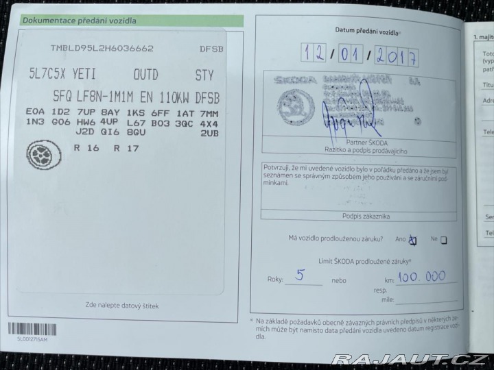 Škoda Yeti 2,0 TDi DSG 4x4 Webasto*P 2017