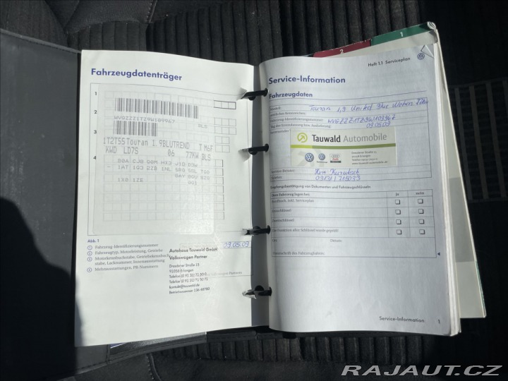 Volkswagen Touran 1,9 TDi 77kw 6rychlostí K 2009
