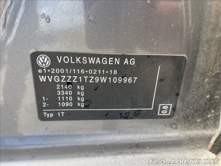 Volkswagen Touran 1,9 TDi 77kw 6rychlostí K 2009